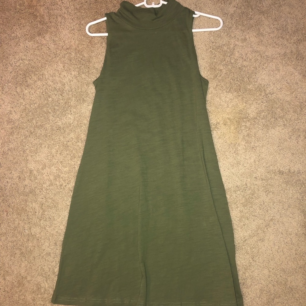 shein olive green dress